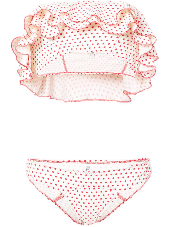 Lisa Marie Fernandez Sabine Ruffle Bikini - White