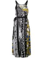 Versus Printed Wrap Dress - Black