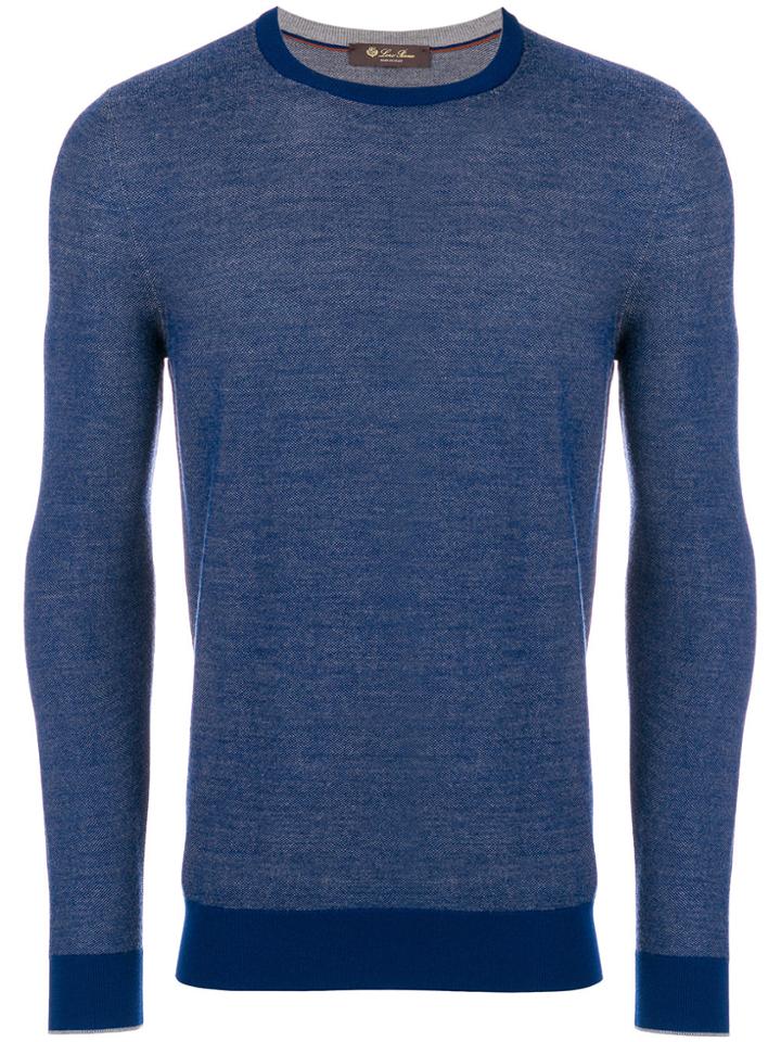 Loro Piana Crew Neck Jumper - Blue