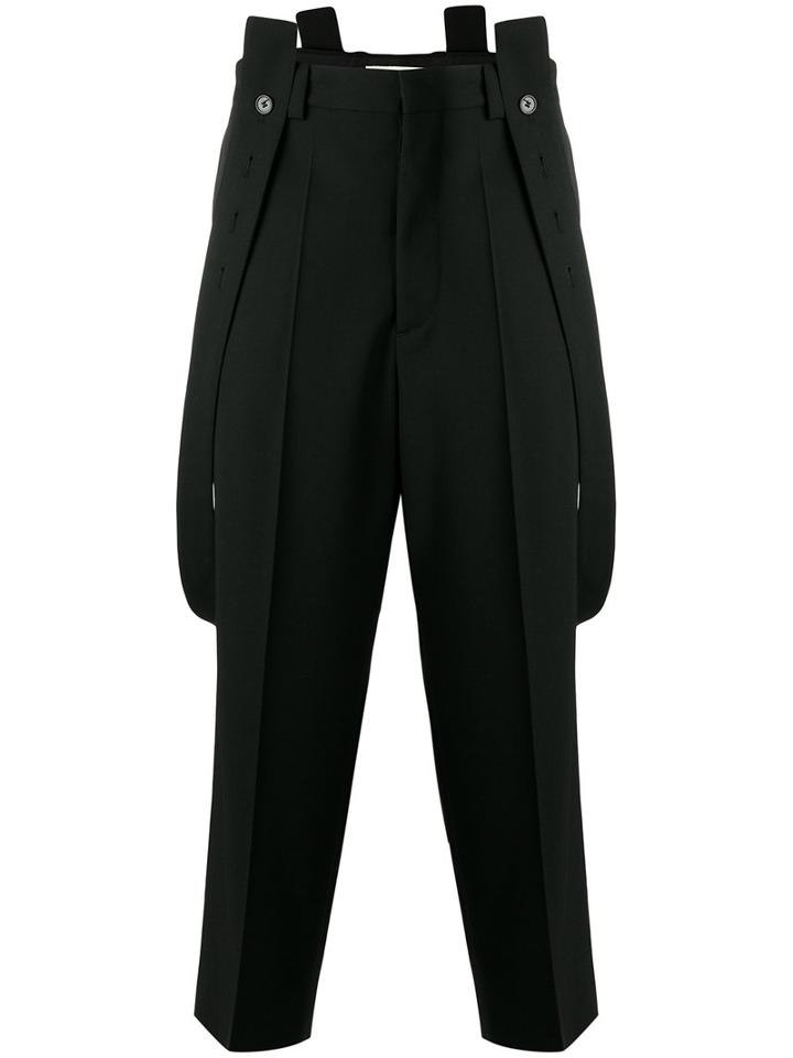 Marni - Trousers With Braces - Men - Cotton/virgin Wool - 44, Black, Cotton/virgin Wool