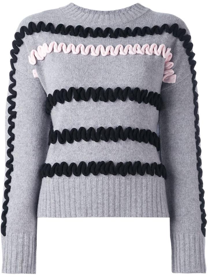 Kenzo Textured Jumper, Women's, Size: Medium, Grey, Wool