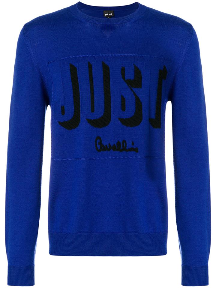 Just Cavalli Logo Sweater - Blue