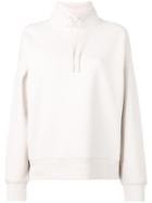Vince Funnel Neck Pullover Sweatshirt - White