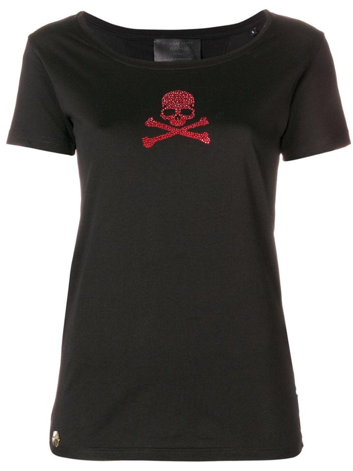 Philipp Plein Crystal Skull Scoop T-shirt - Black