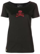 Philipp Plein Crystal Skull Scoop T-shirt - Black