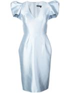 Rubin Singer Structured Shoulder Cocktail Dress - Blue