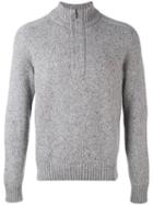Loro Piana - Zip Collar Jumper - Men - Cashmere/goat Suede - 48, Grey, Cashmere/goat Suede