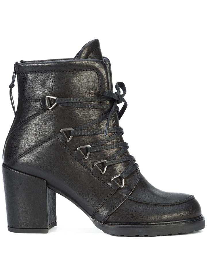 Stuart Weitzman Mid Deck Ankle Boots - Black