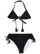 Monnalisa Fringed Bikini, Girl's, Size: 10 Yrs, Black