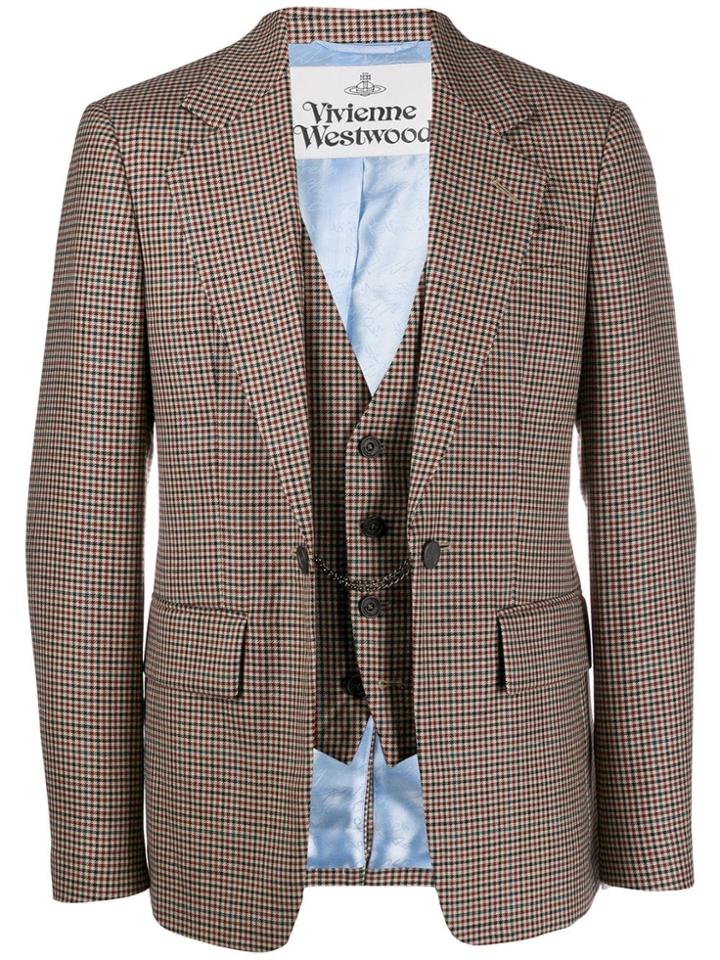 Vivienne Westwood Blazer With Inner Waistcoat - Brown