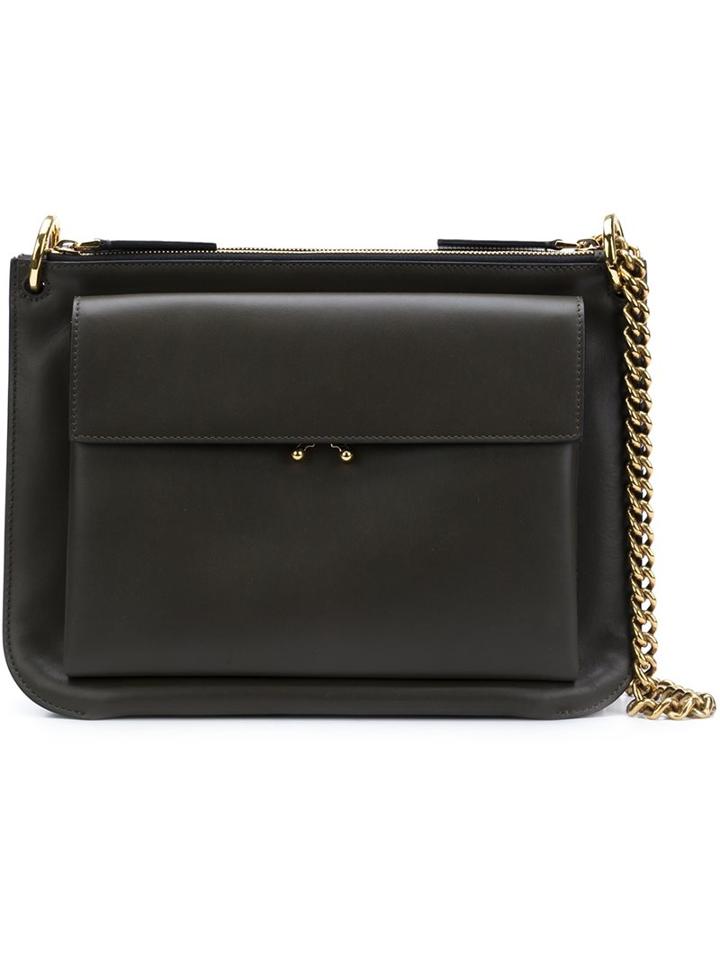 Marni 'pocket' Shoulder Bag, Women's, Green, Leather