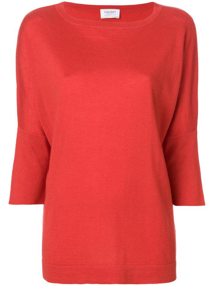 Snobby Sheep Crew Neck Jumper - Red
