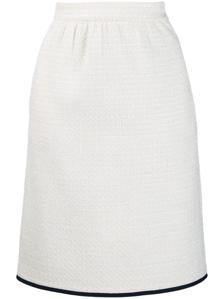 Boutique Moschino Tweed Skirt - White