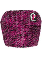 Prada Knickerbocker Tweed Bustier Top - Pink