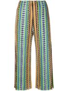 Pleats Please By Issey Miyake - Printed Pleat Trousers - Women - Polyester - 4, Polyester