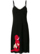 Moschino Pin-up Detail Slip Dress - Black