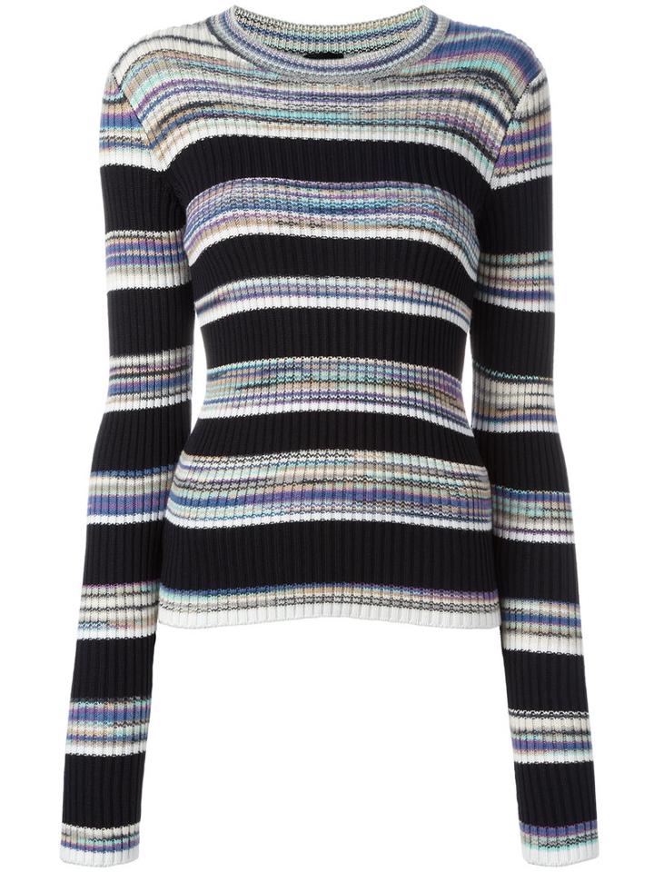 Joseph Striped Jumper, Women's, Size: Small, Blue, Cotton/viscose