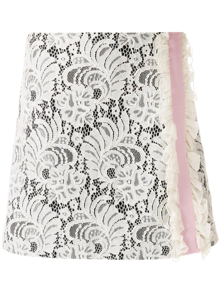 Brognano Lace Mini Skirt - Nude & Neutrals
