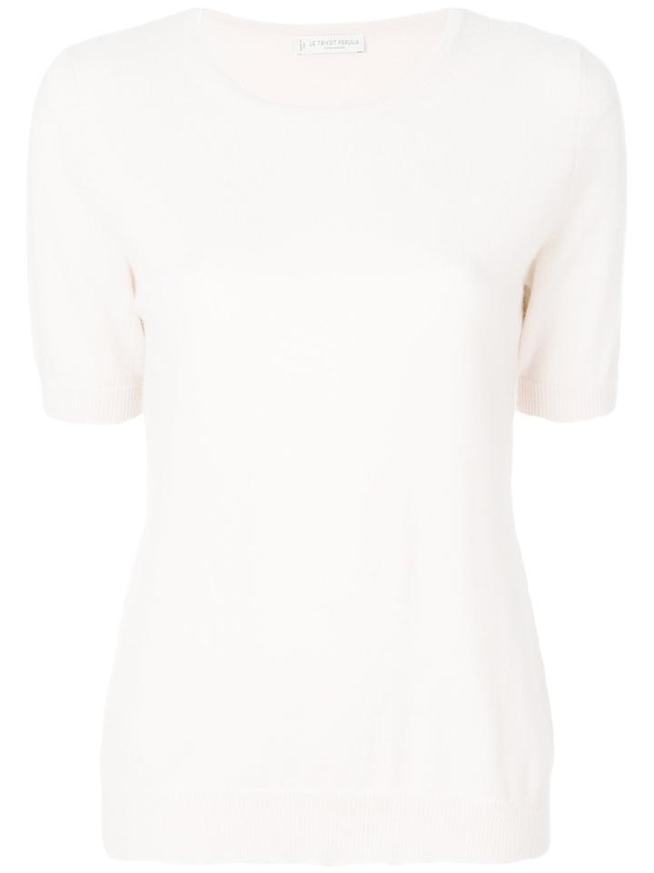 Le Tricot Perugia Cashmere Top - Pink & Purple