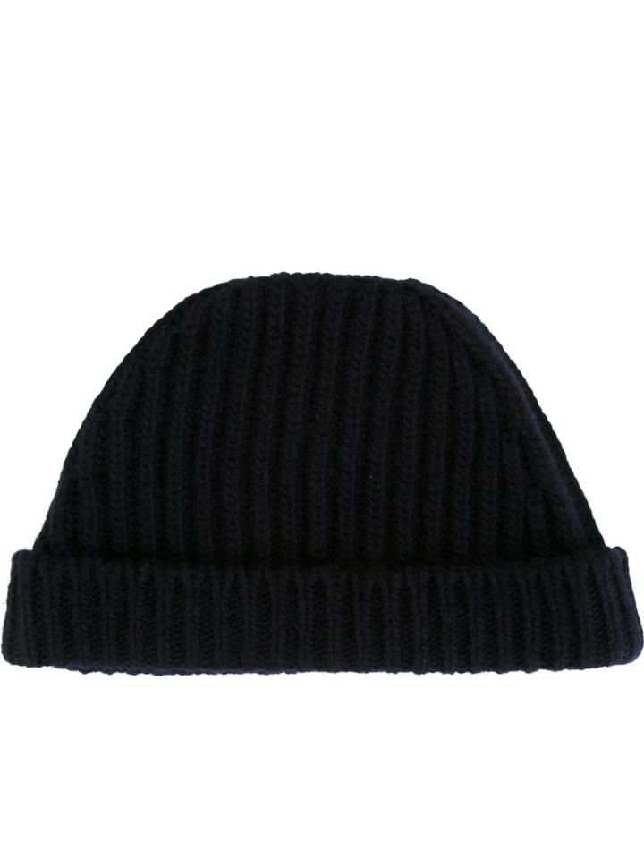 Marni Knitted Beanie Hat, Men's, Size: Large, Blue, Virgin Wool