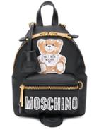 Moschino Teddy Bear Patch Backpack - Black