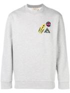 Maison Kitsuné Logo Patches Sweatshirt - Grey