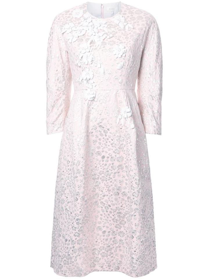 Delpozo Embellished Flared Dress, Women's, Size: 38, Pink/purple, Polyamide/polyester