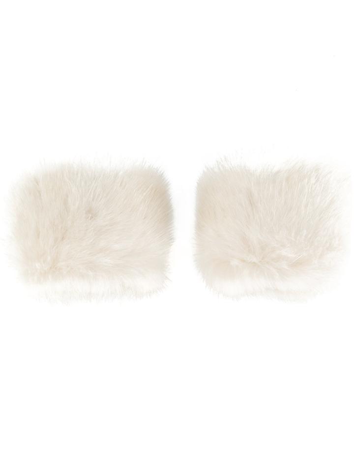 N.peal Fur Wristbands - Nude & Neutrals