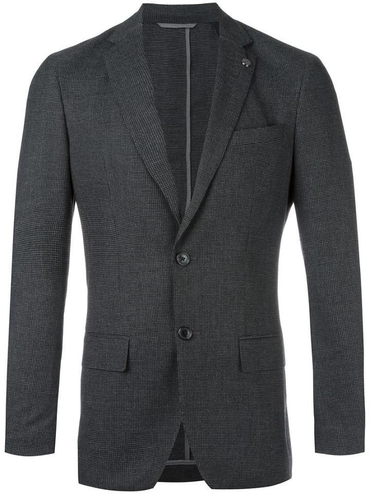 Michael Kors Two Button Blazer, Men's, Size: 46, Grey, Polyacrylic/spandex/elastane/viscose