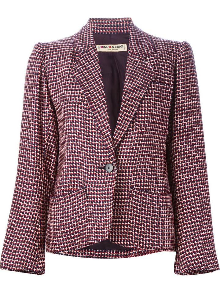 Yves Saint Laurent Vintage Houndstooth Blazer