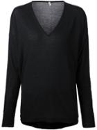 6397 V-neck Sweater, Women's, Size: Small, Black, Silk/cotton