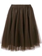 P.a.r.o.s.h. Pleated Tulle Skirt - Brown