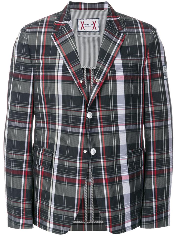 Moncler Gamme Bleu Checked Blazer - Grey
