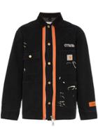 Heron Preston Customised Ctnmb Carhartt Contrast Zip Jacket - Black