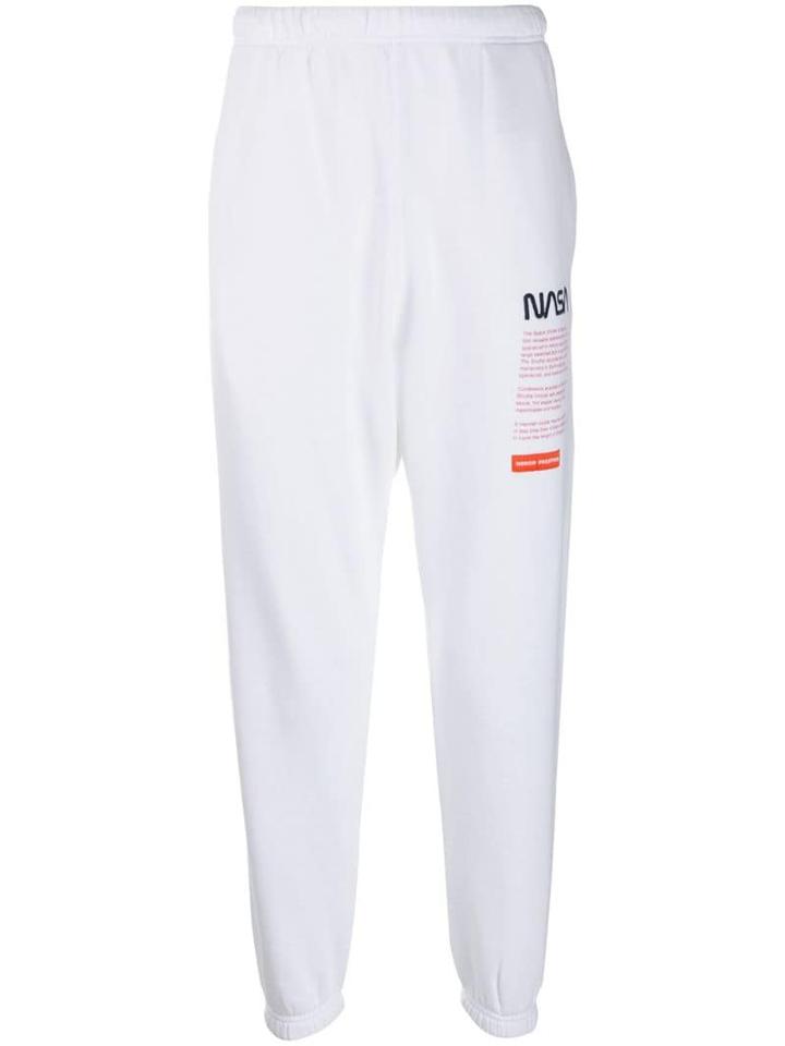Heron Preston Nasa Facts Sweatpants - White