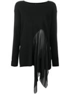 Pierantoniogaspari Asymmetric Knitted Top - Black