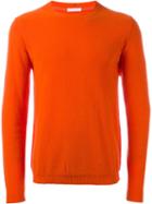 Paolo Pecora Round Neck Sweatshirt, Men's, Size: M, Yellow/orange, Cotton/polyamide