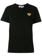Comme Des Garçons Play - Embroidered Heart T-shirt - Women - Cotton - M, Women's, Black, Cotton