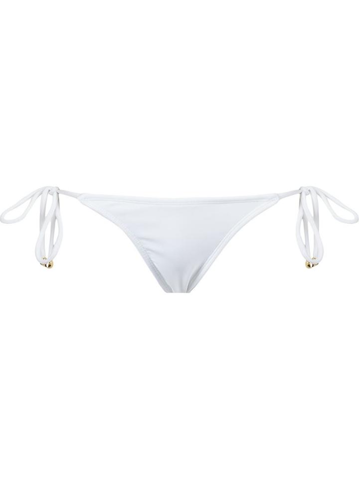 Blue Man Side Tie Fastenings Bikini Bottom, Women's, Size: Medium, White, Polyamide/spandex/elastane