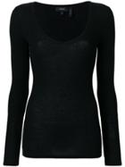 Theory Round Neck Jersey - Black
