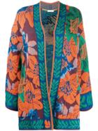 Etro Floral Embroidered Kimono Cardigan - Blue