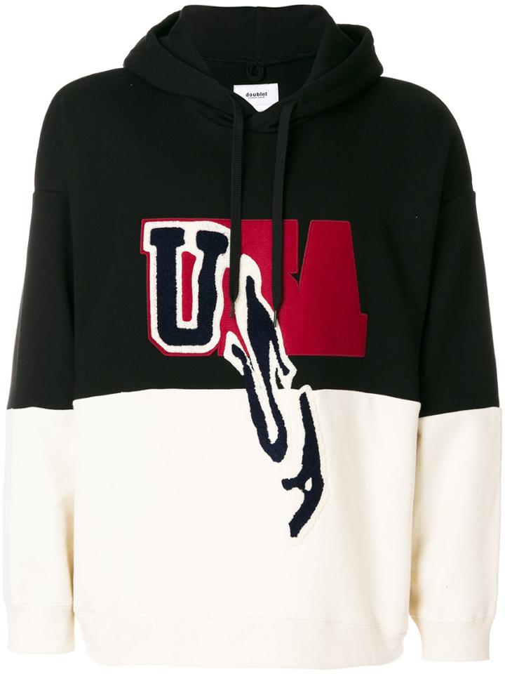 Doublet Usa Hoodie - Black