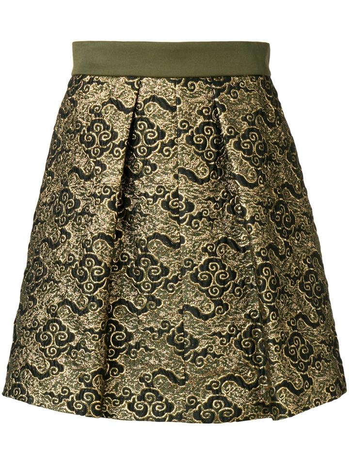 Dorothee Schumacher Metallic Jacquard Skirt - Green