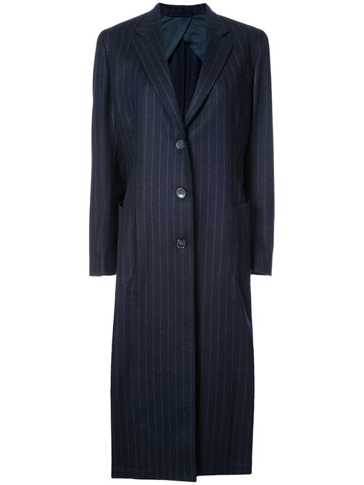 Giuliva Heritage Collection Long Pinstripe Jacket - Blue