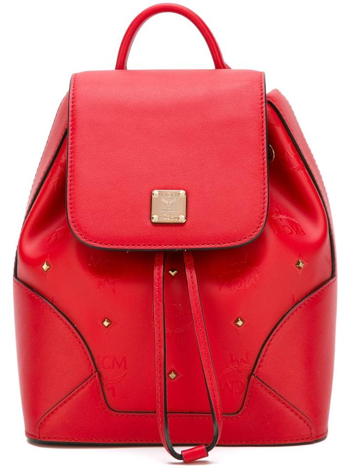 Mcm Stud Embellished Backpack
