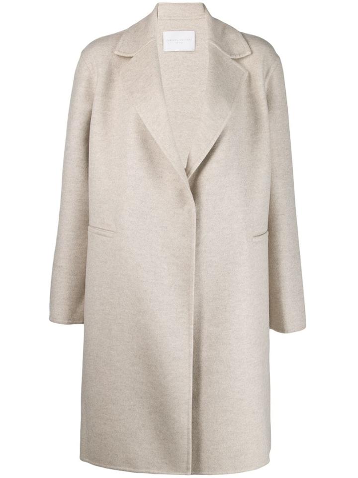 Fabiana Filippi Concealed Front Fastening Coat - Neutrals