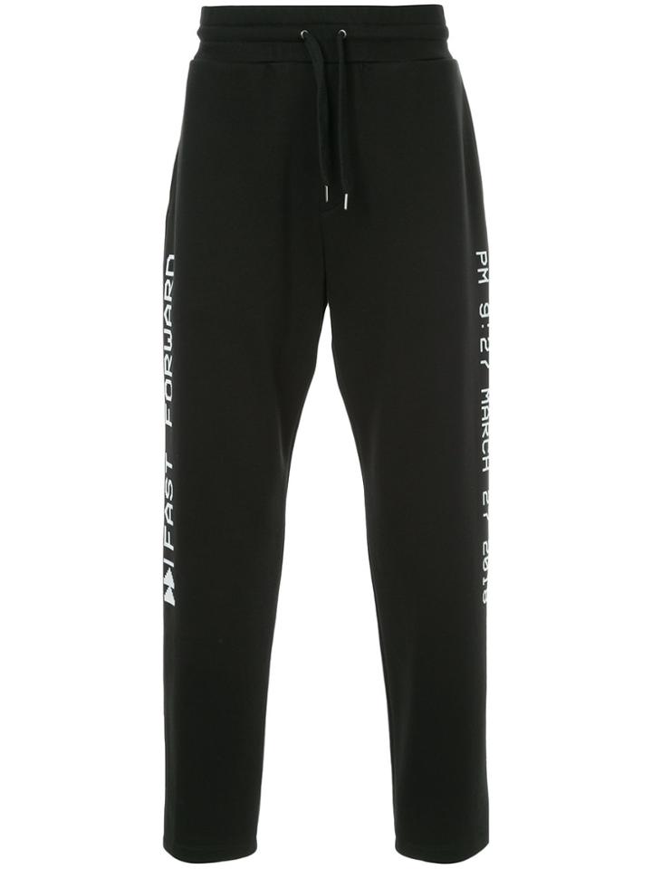 Ports V Slogan Track Trousers - Black