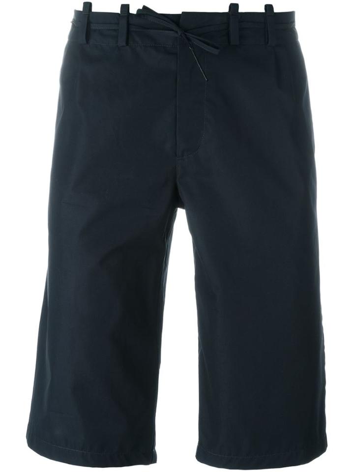 Maison Margiela Bermuda Shorts, Men's, Size: 46, Blue, Cotton/calf Leather