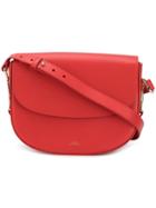 A.p.c. Logo Embossed Shoulder Bag - Red