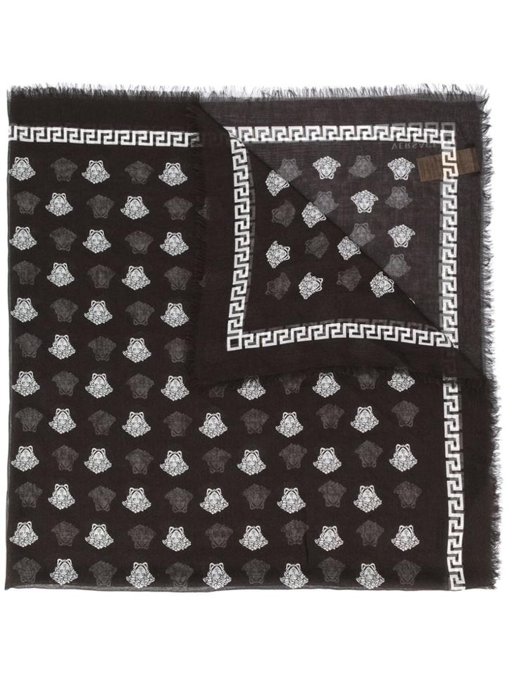Versace Small Medusa Print Scarf - Black